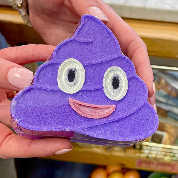 color changing poo emoji bath bomb