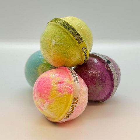 3 pack bath bombs + 1 free