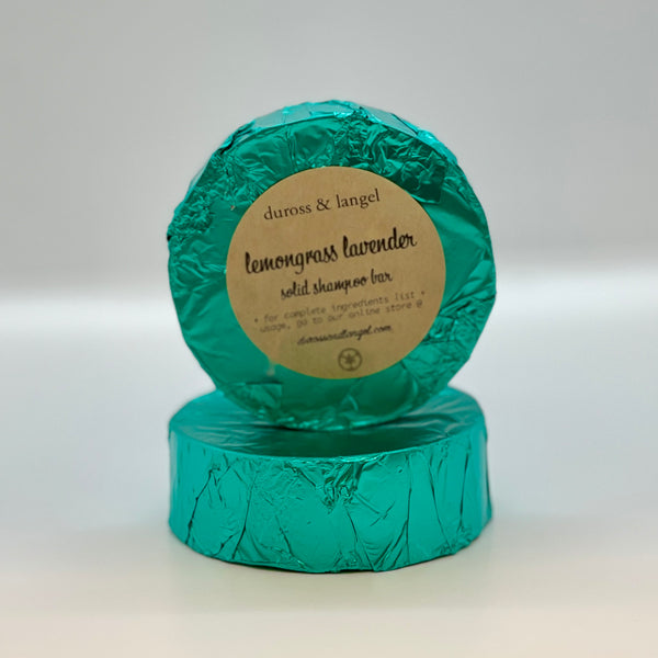 lemongrass + lavender solid shampoo bar