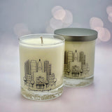 Custom Skyline Glass Candle