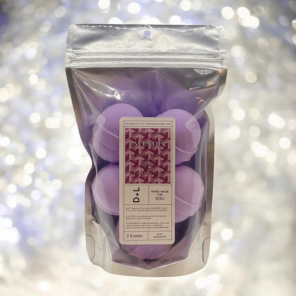 bath bomb 5 pack - lavender