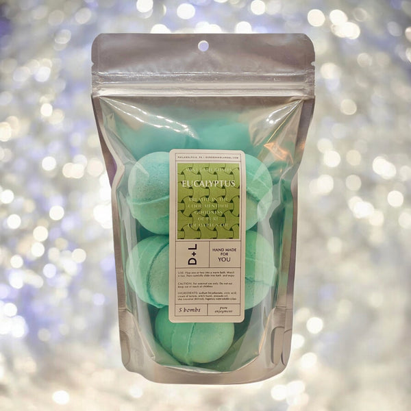 bath bomb 5 pack - eucalyptus