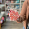 pink glittering snowflake soap