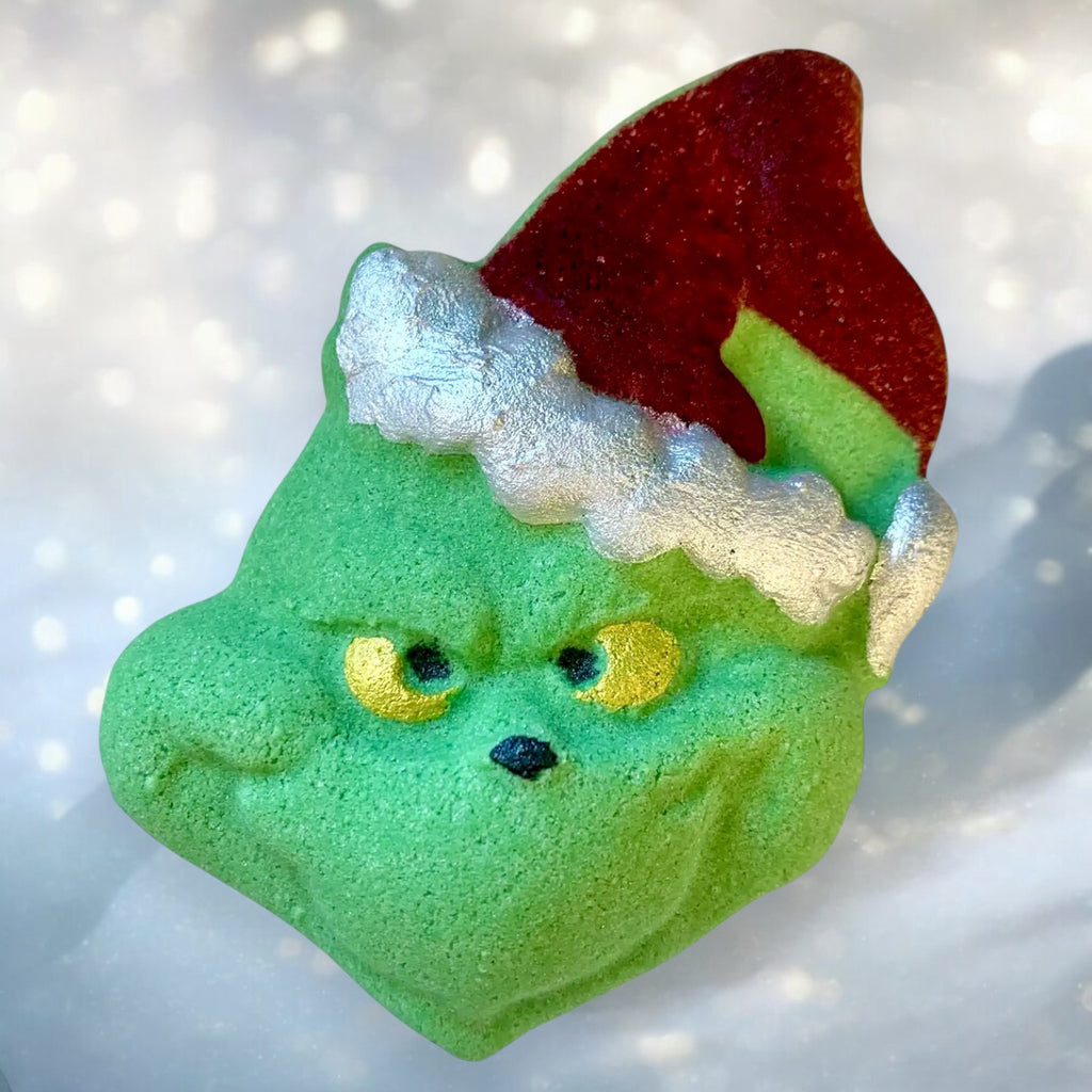 mr grinch bath bomb